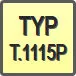 Piktogram - Typ: T.1115P